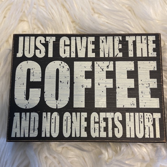 Signs for coffee lovers both piece are 7” long and 5” - Picture 2 of 4